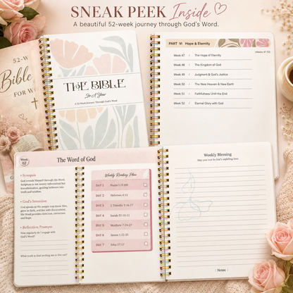 52-Week Bible Study for Women | Spiral-Bound Christian Devotional & Guided Faith Journal