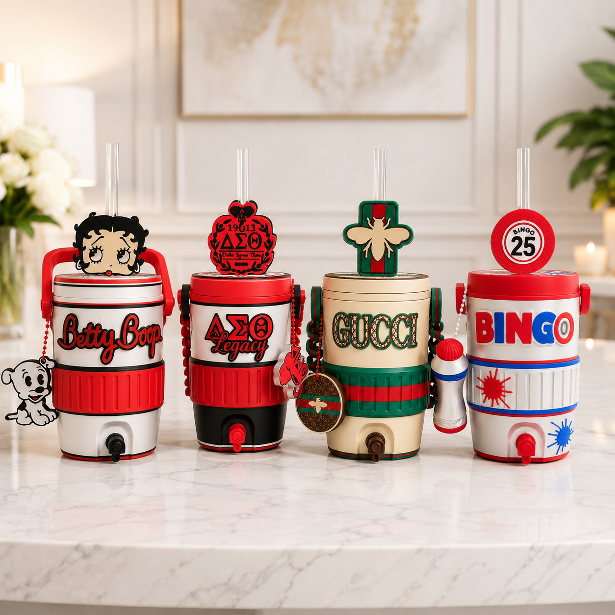 Custom 3D Can & Cup Cooler | Made-to-Order Drink Cooler with Straw & Accessories