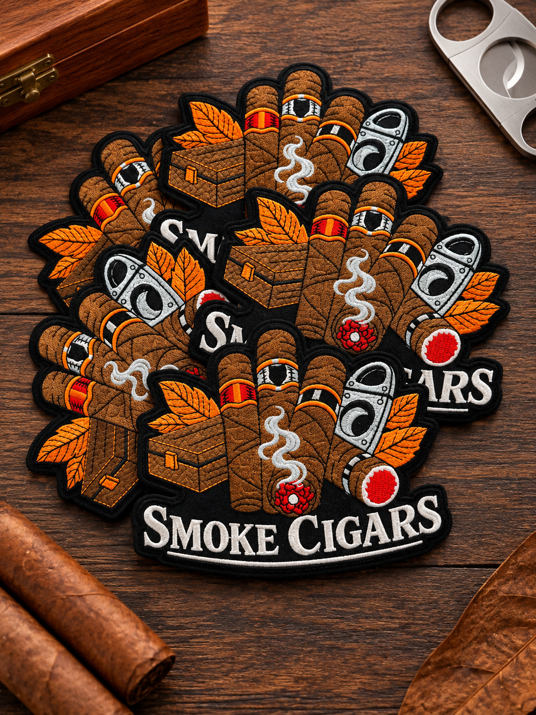 Smoke Cigars Embroidered Patch | Medium Cigar Lover Patch