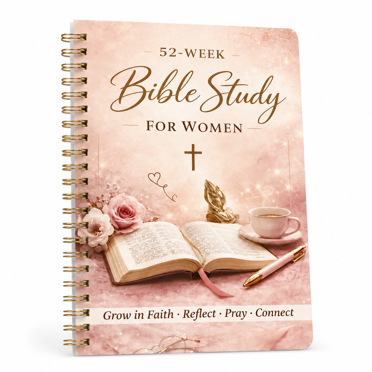52-Week Bible Study for Women | Spiral-Bound Christian Devotional & Guided Faith Journal