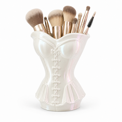 3D Printed Corset Makeup Brush Holder Custom Color available