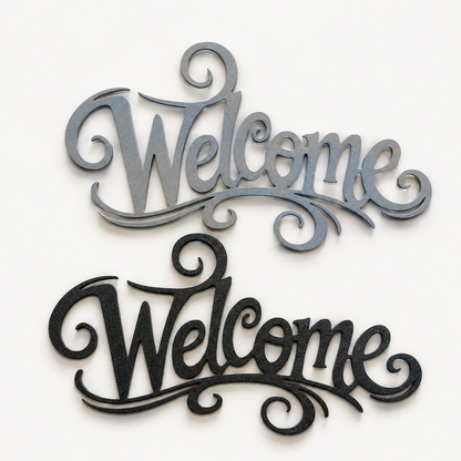 3D Printed Welcome Sign | Door Wreath Insert & Home Décor
