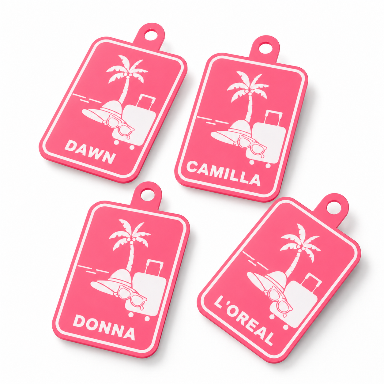 Personalized 3D Tropical Luggage Tag