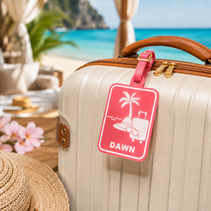 Personalized 3D Tropical Luggage Tag