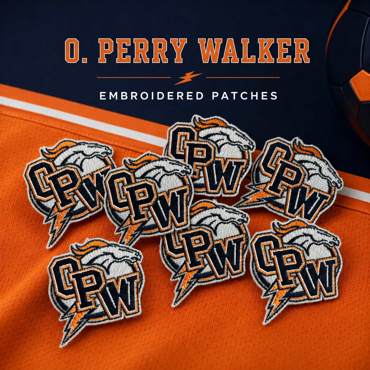 O. Perry Walker Chargers High School Embroidered Patch