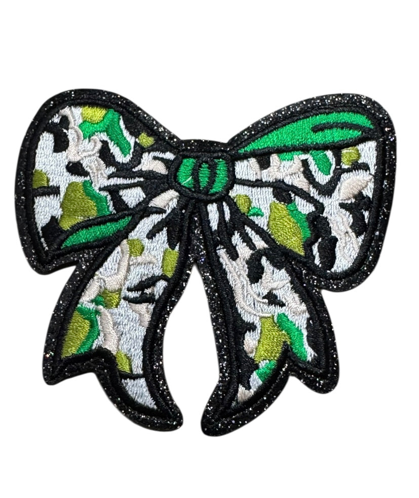 LV-INSPIRED CAMO LIGHT GREEN BOW