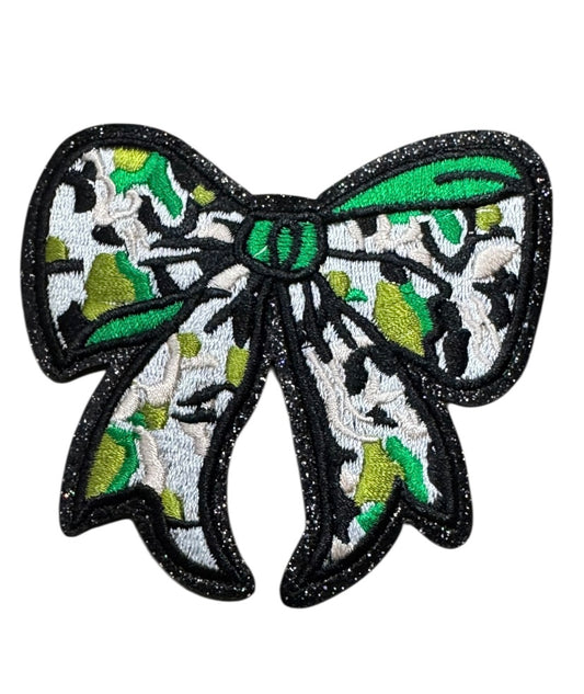 LV-INSPIRED CAMO LIGHT GREEN BOW