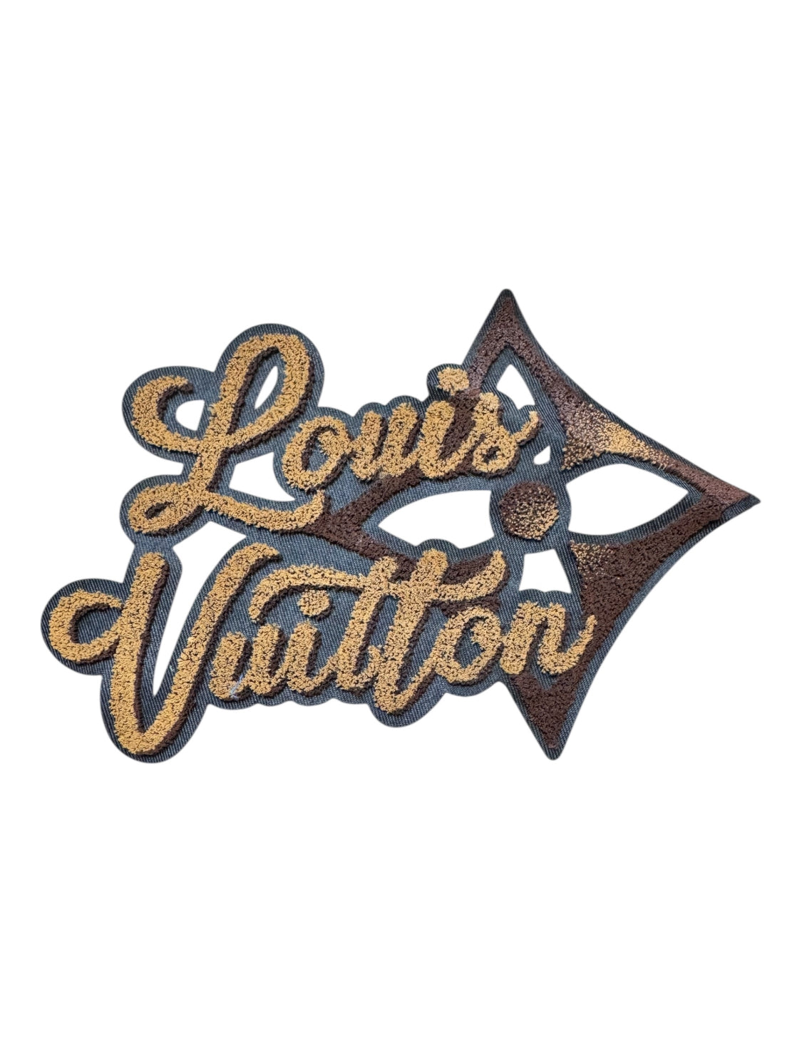 LV-INSPIRED BROWN MEDIUM SIZE CHENILLE ARROW