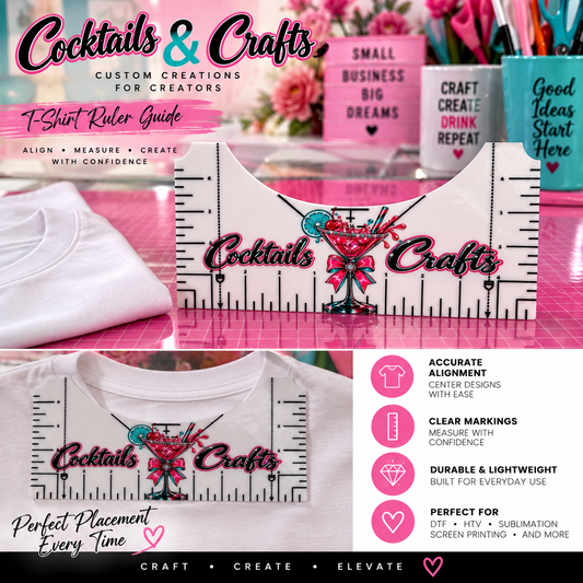 Custom T-Shirt Alignment Ruler | Personalized with Your Logo or Design