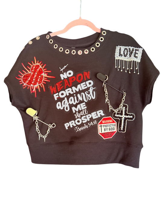Custom Embellished Cropped Sweatshirt (Made-to-Order)