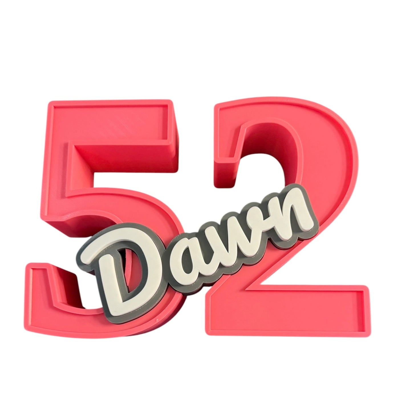 Custom 3D Printed Birthday Number & Name Display
