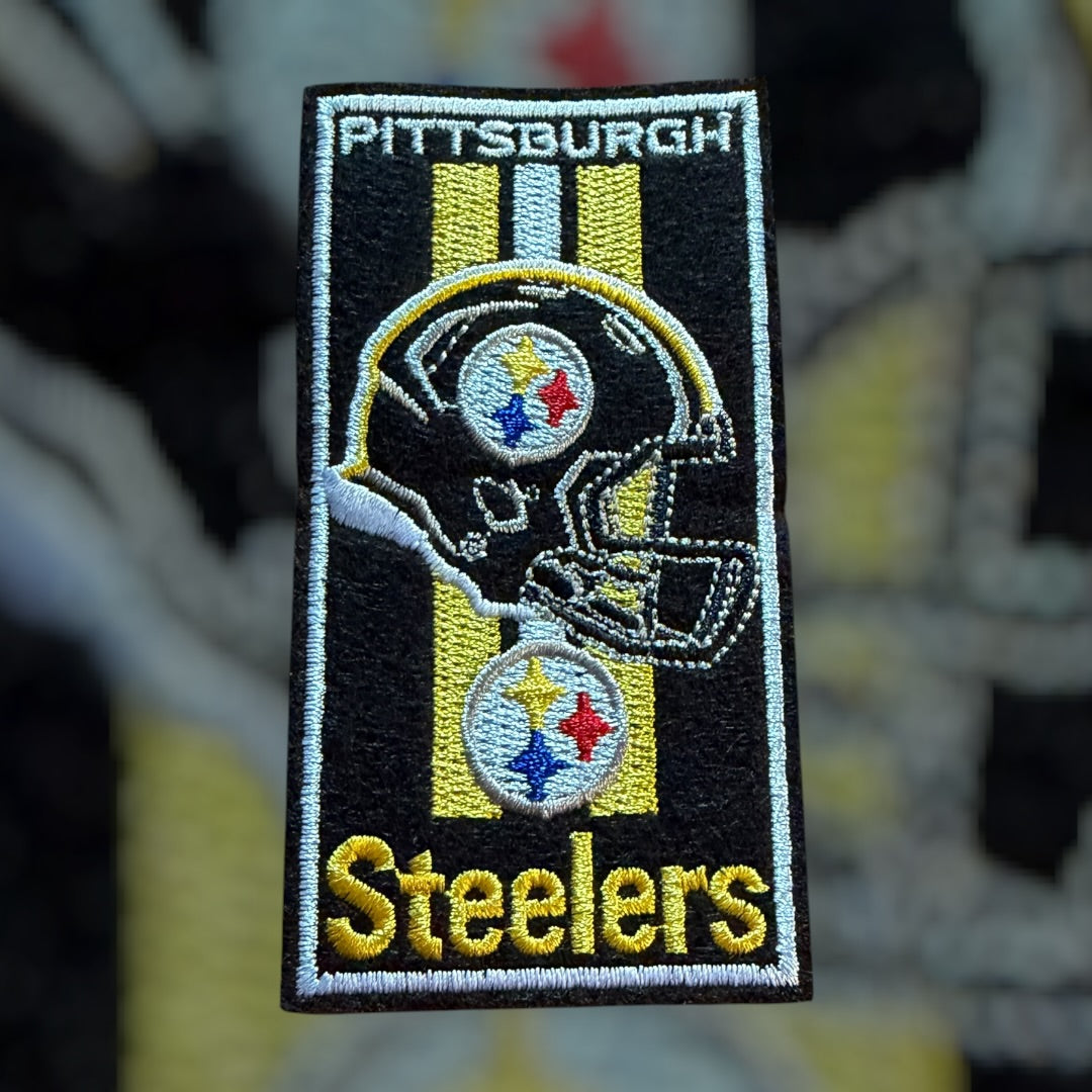 Pittsburgh Steelers Football Verical Helmet Embroidered Patch
