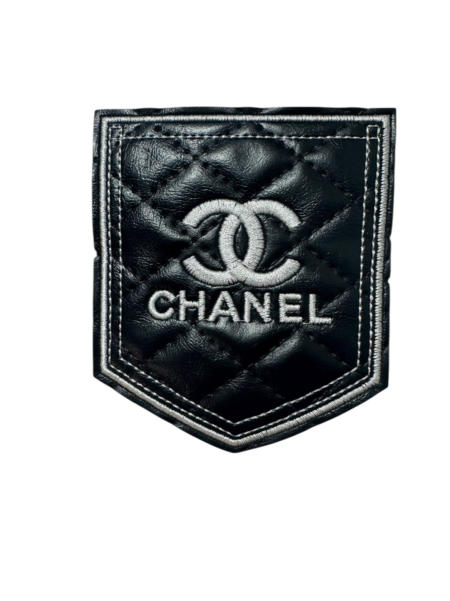 CC Quilted Black Luxury Pocket Patch – Iron-On