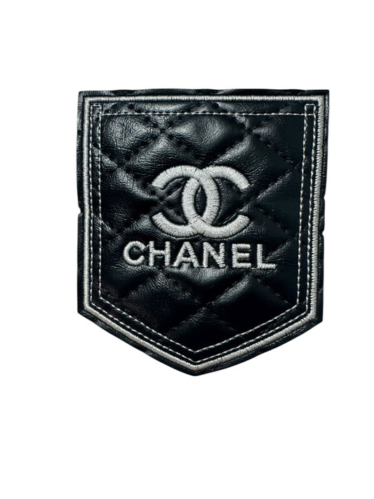 CC Quilted Black Luxury Pocket Patch – Iron-On