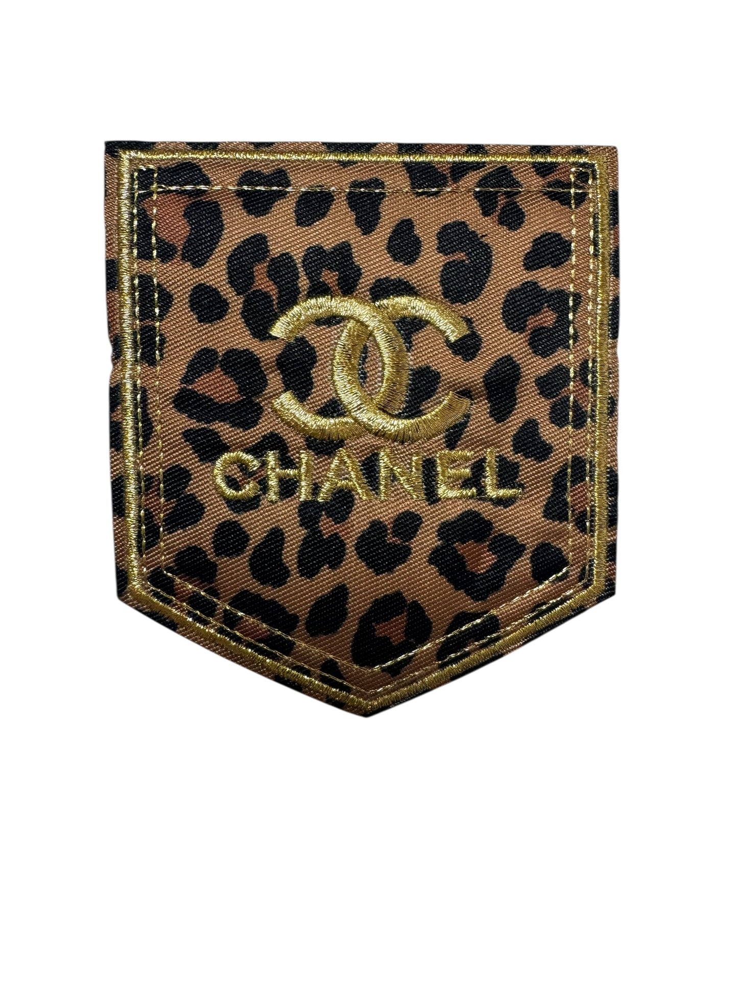 Leopard CC Pocket Patch (Gold Embroidery)