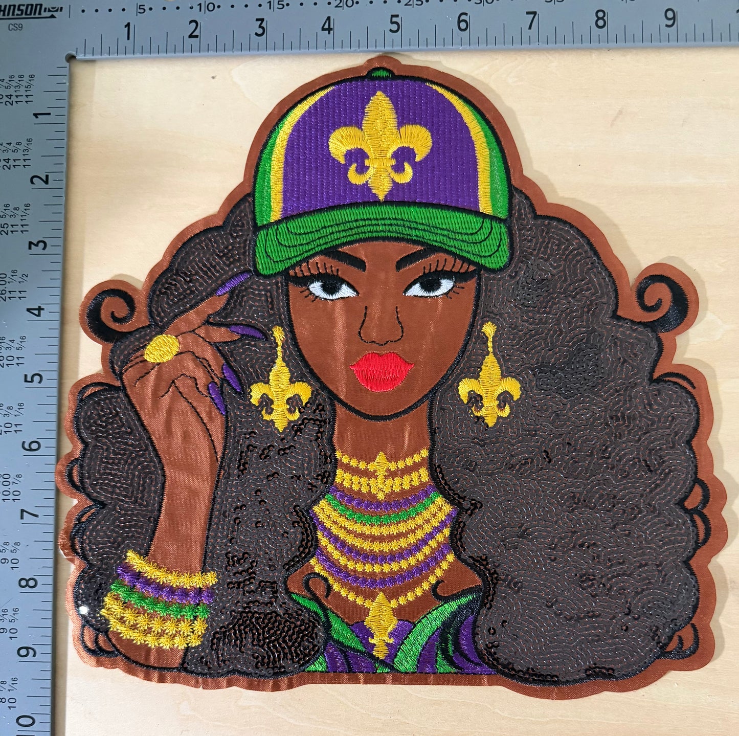 Mardi Gras Queen Portrait Large Patch