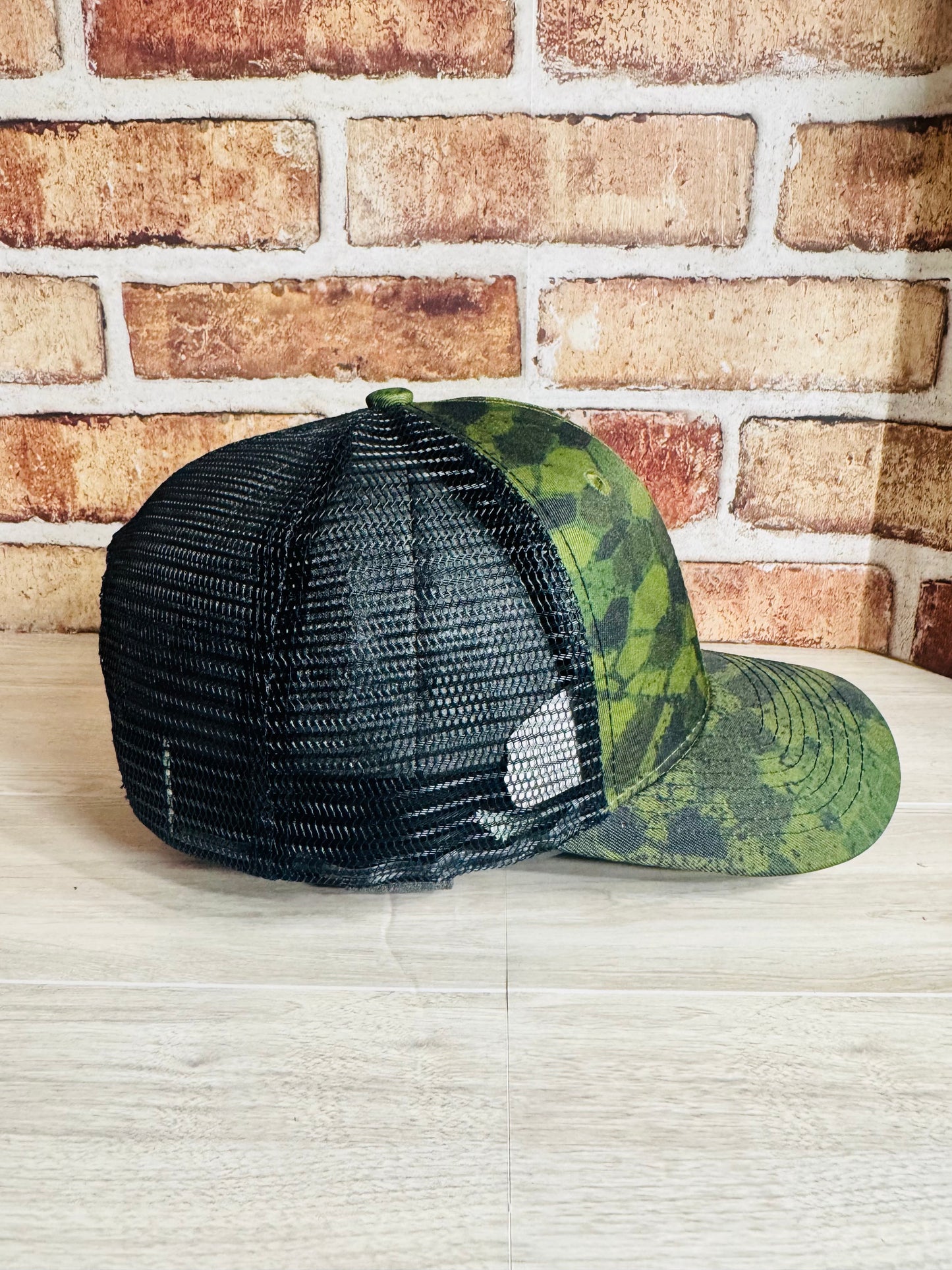 Green Camo Mesh Trucker Cap