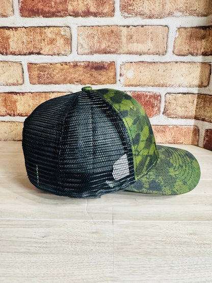 Green Camo Mesh Trucker Cap