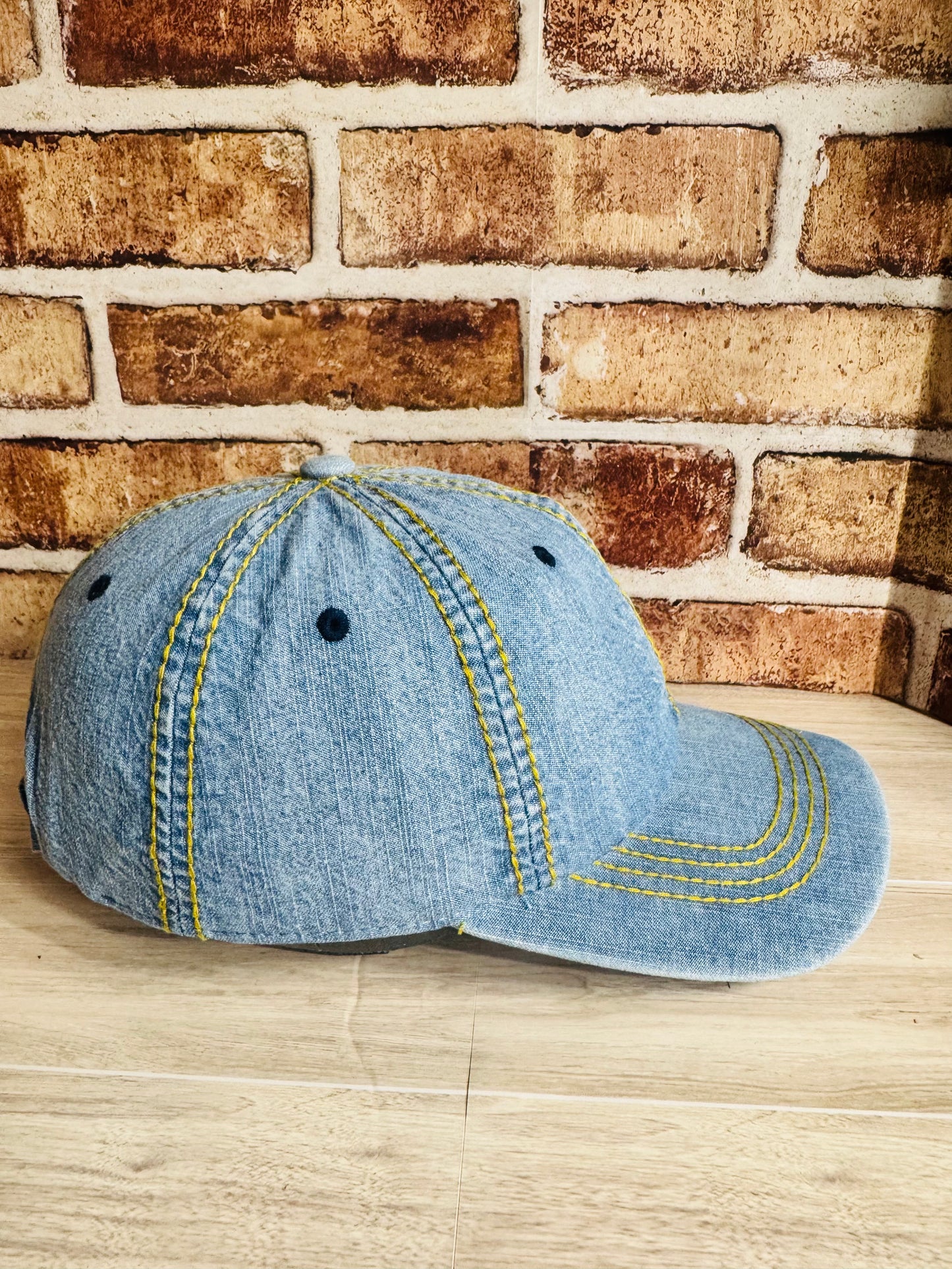 Classic Light Blue Denim Baseball Cap