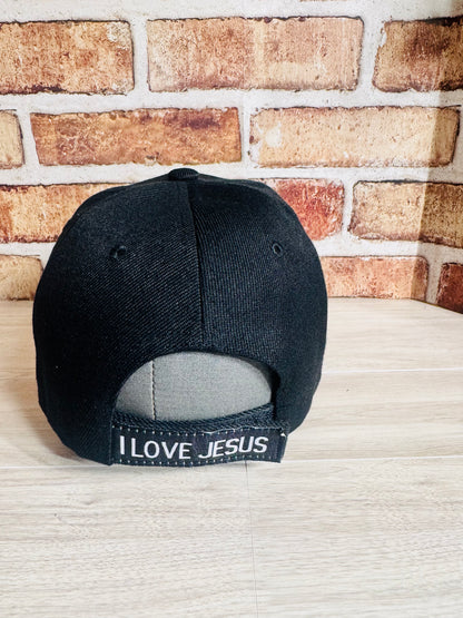 Jesus – Anchor of My Life Embroidered Faith Hat (Black)