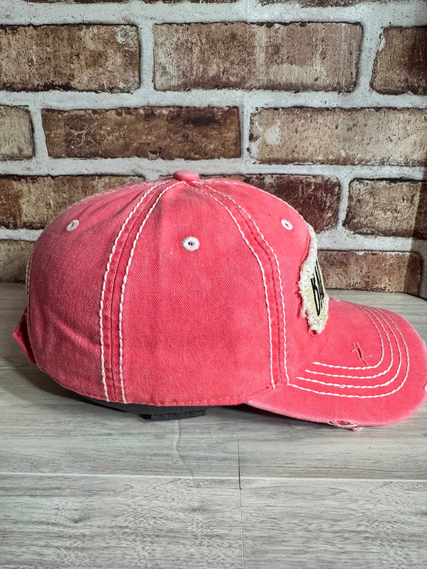 Bad Hair Day Distressed Cap (PINK)