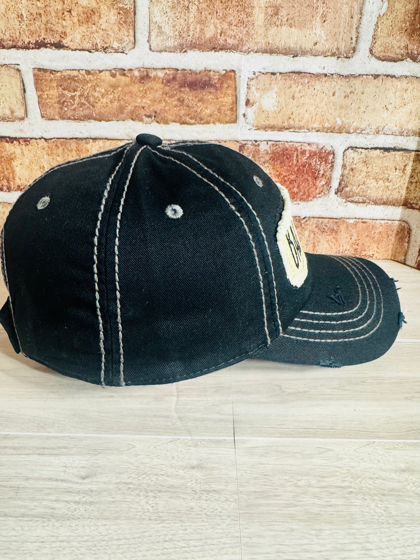 Bad Hair Day Distressed Cap (BLACK) (Copy)