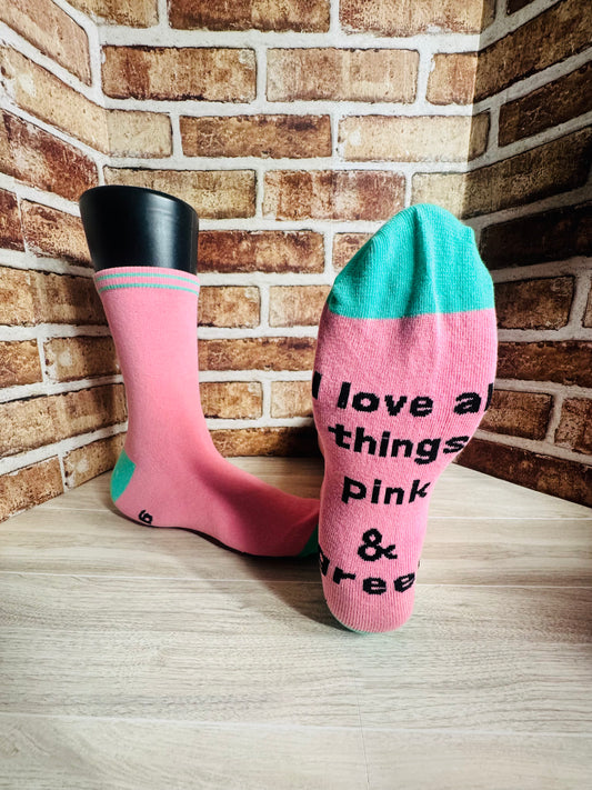 AKA All Things Pink & Green Socks