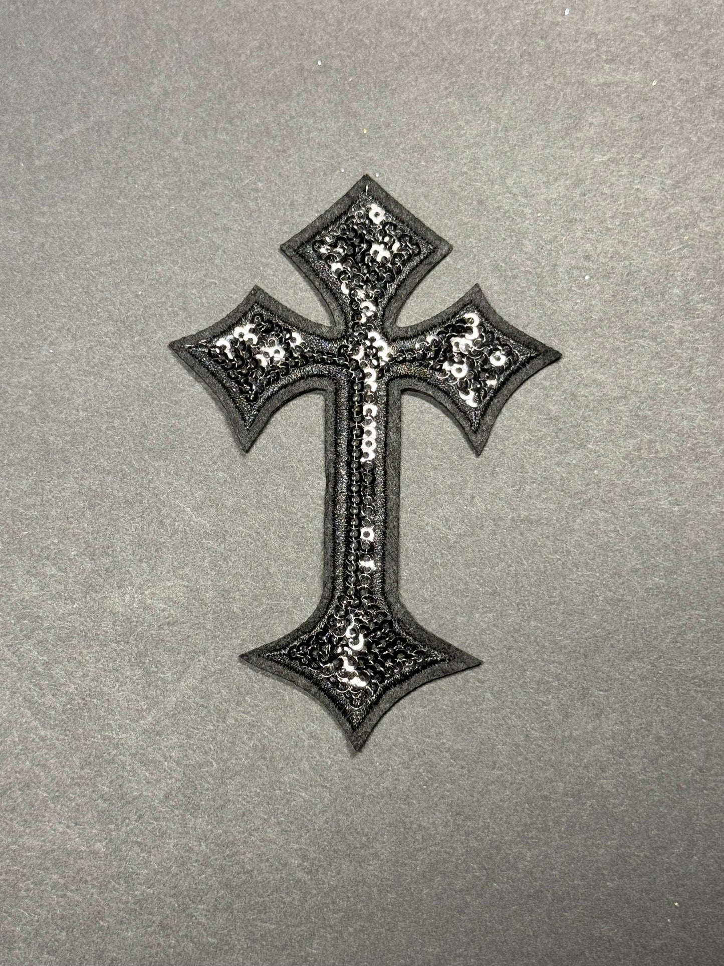 Black sequin cross