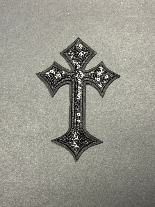 Black sequin cross