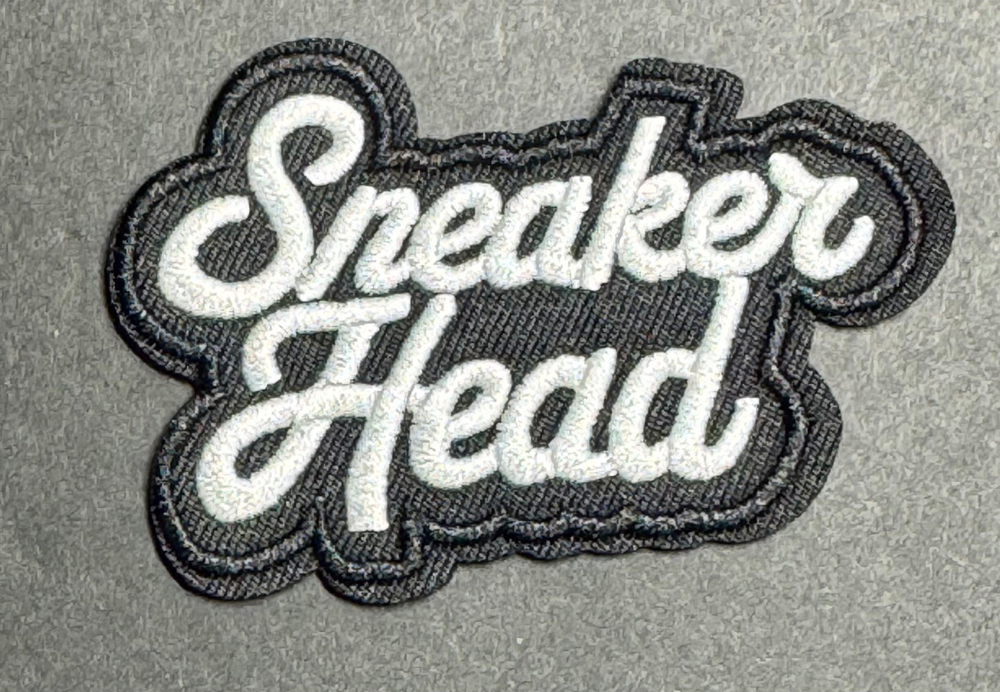 Sneaker Head Patch – White Outline