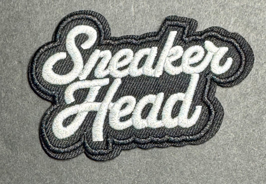 Sneaker Head Patch – White Outline