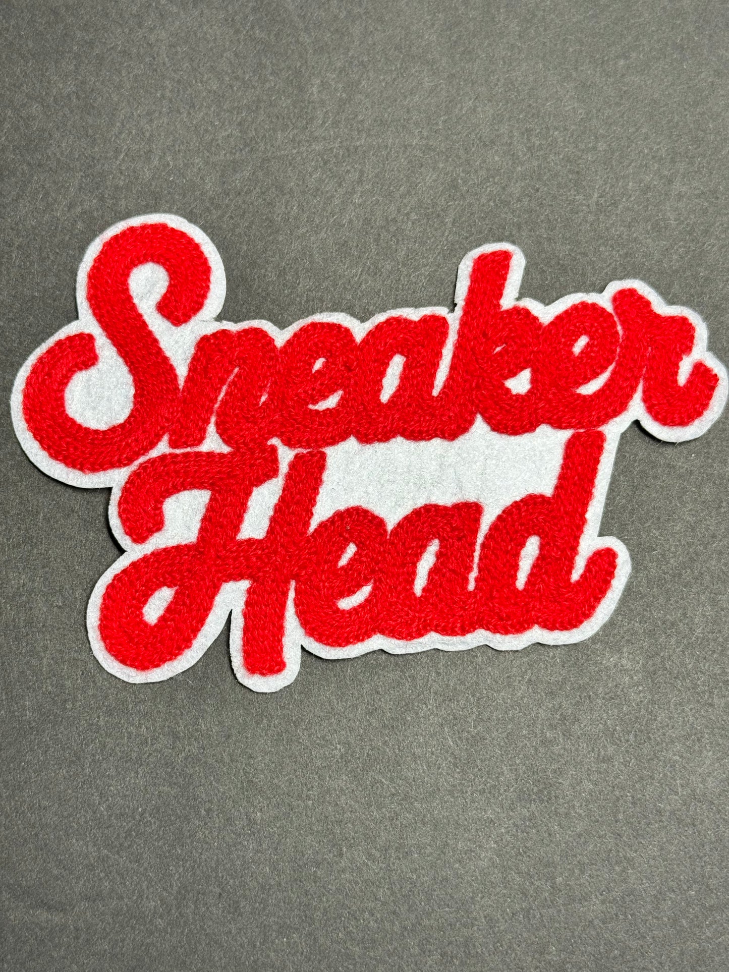Sneaker Head (Chenille – Red & White)