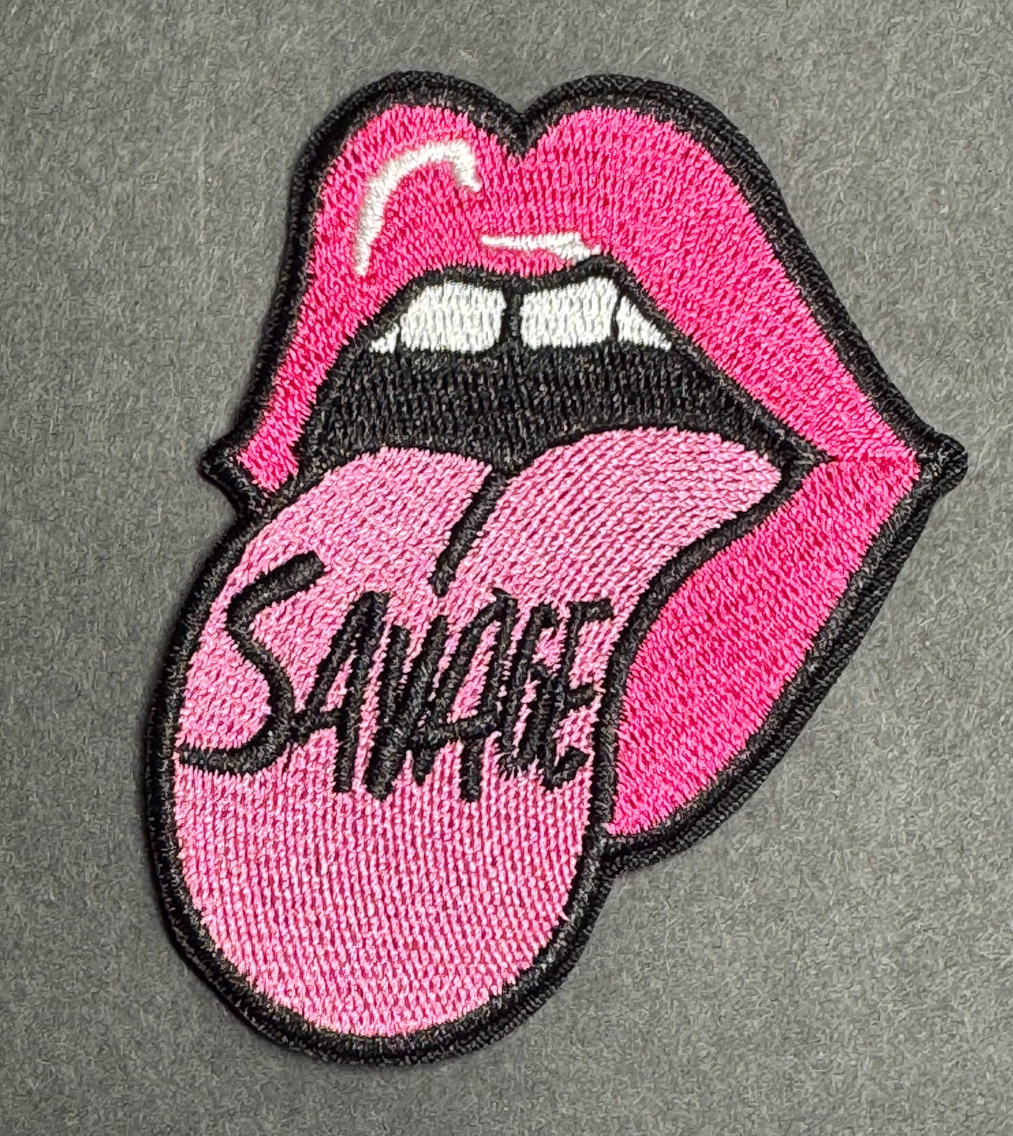 “Savage” Pink Lips Patch