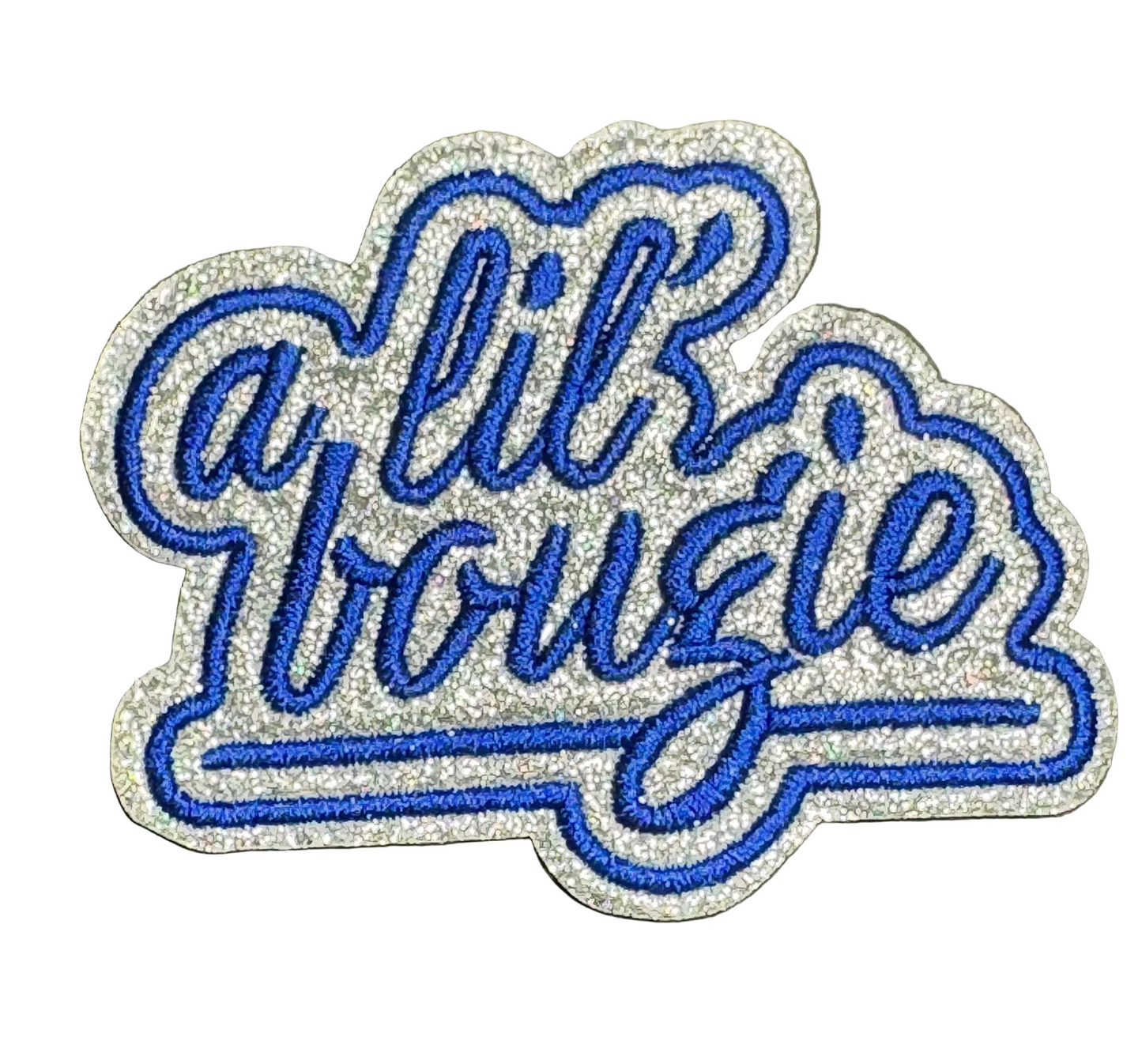 “A Lil Bougie” Silver Glitter Patch