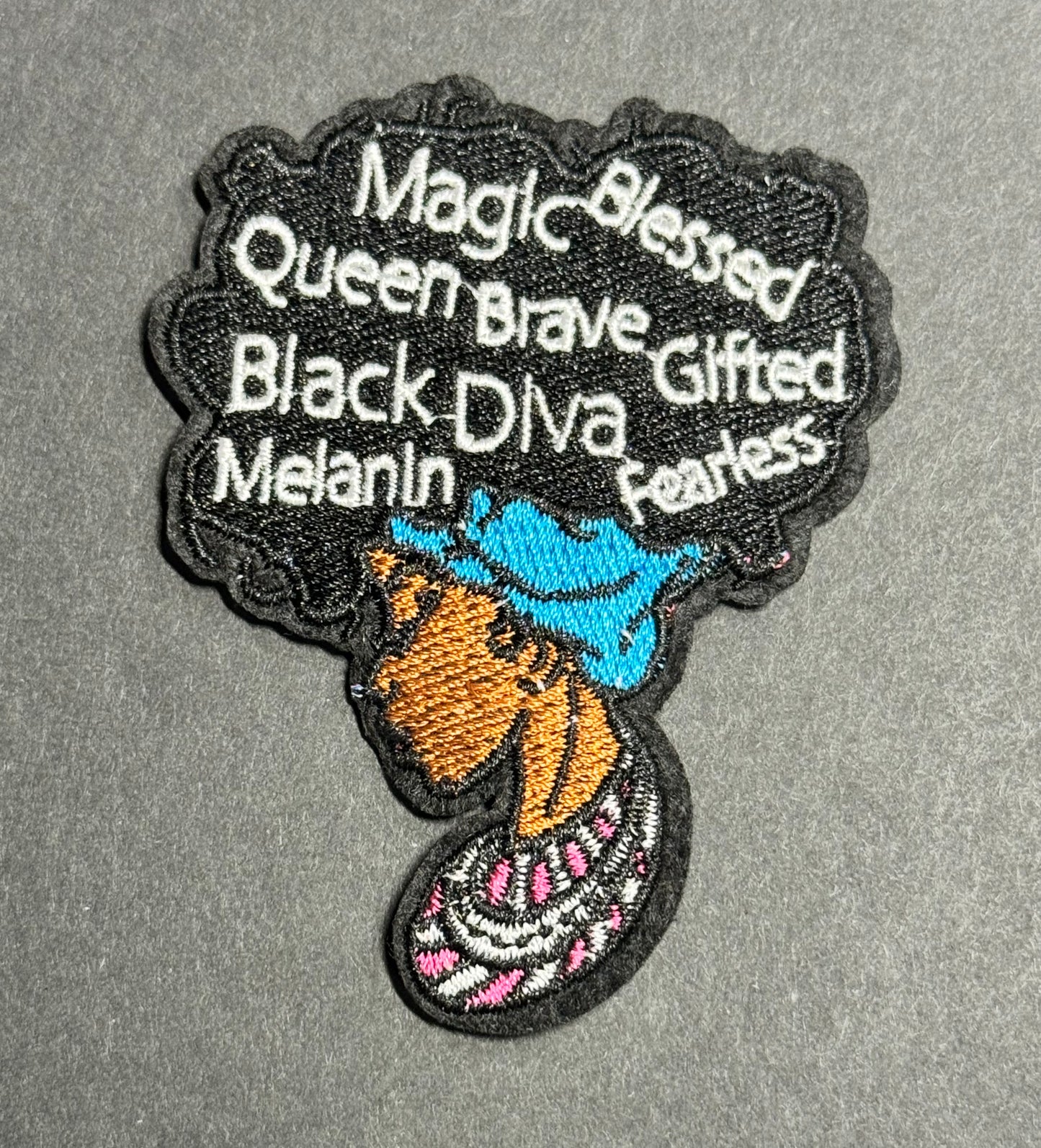 Melanin Queen Afro Words Patch