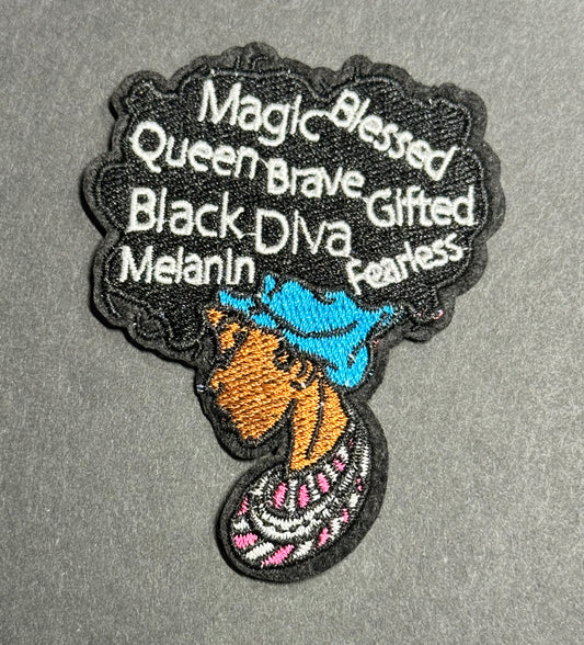 Melanin Queen Afro Words Patch