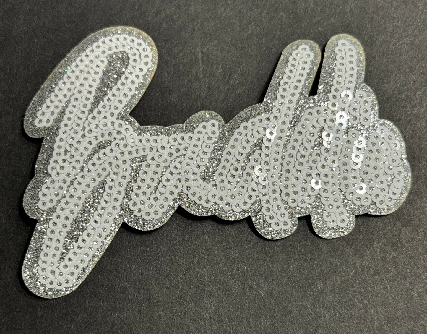 “Baddie” Patch – Silver Sequins