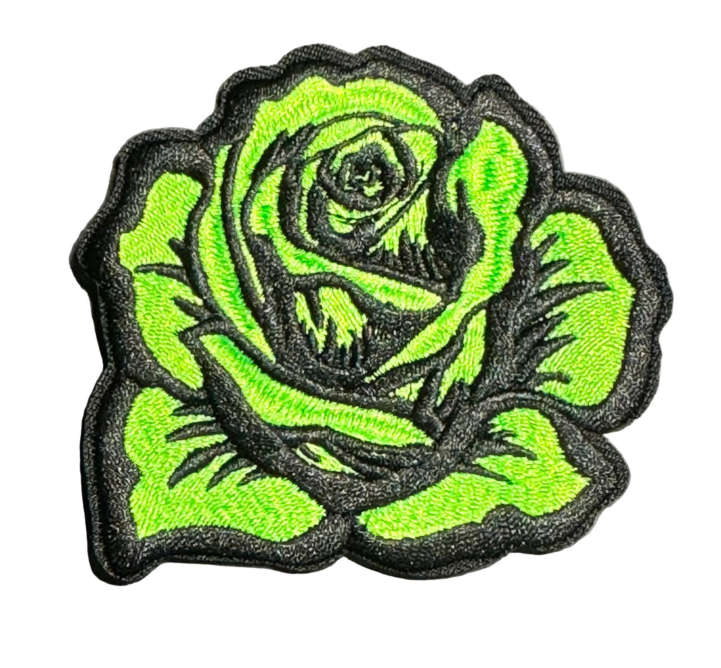 Neon Green Rose Patch