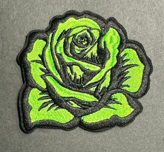 Neon Green Rose Patch