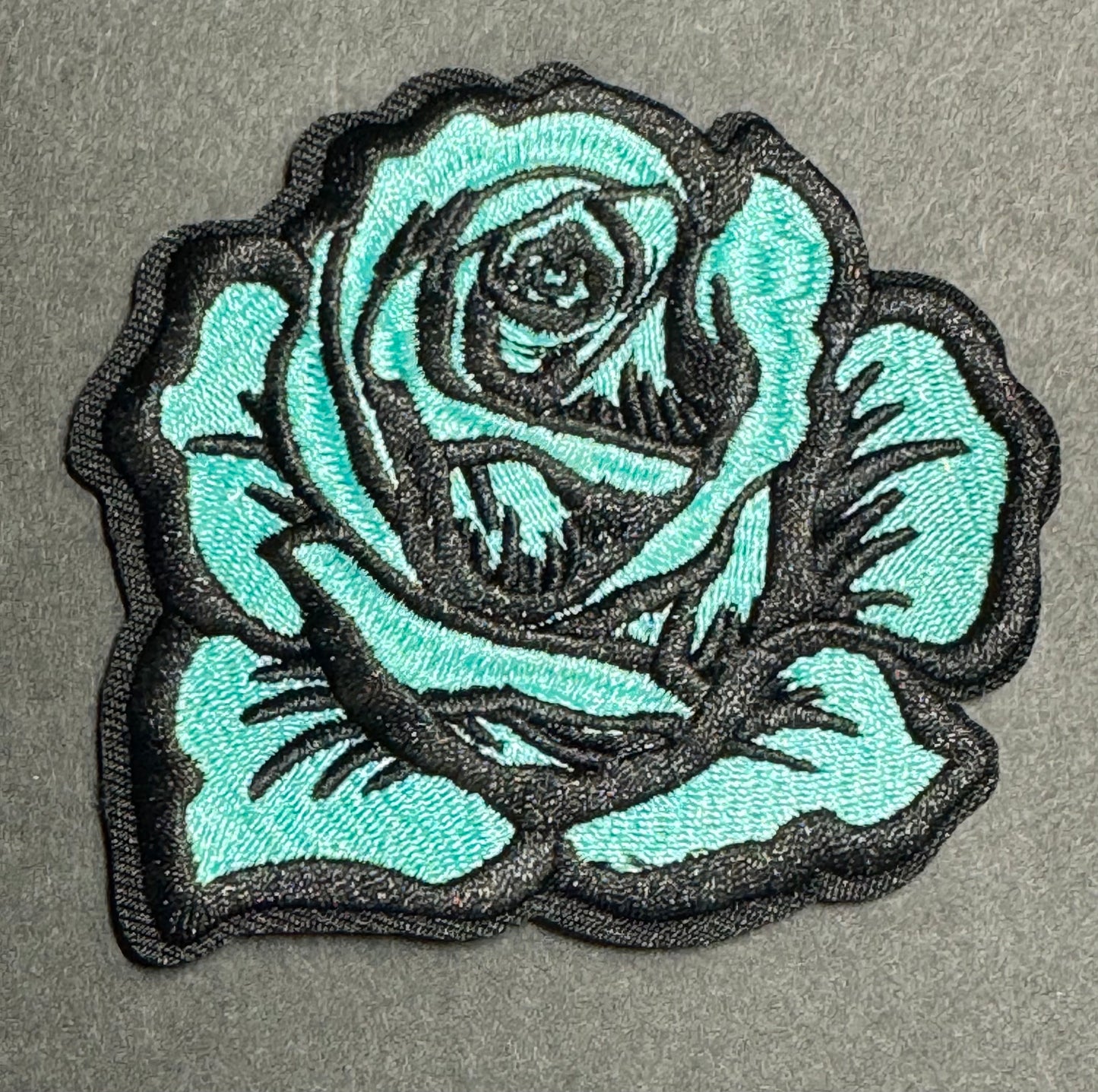 Teal Rose Patch