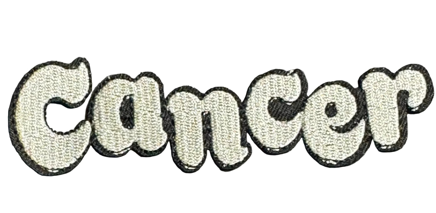 Cancer Patch (White/Silver)