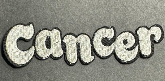 Cancer Patch (White/Silver)