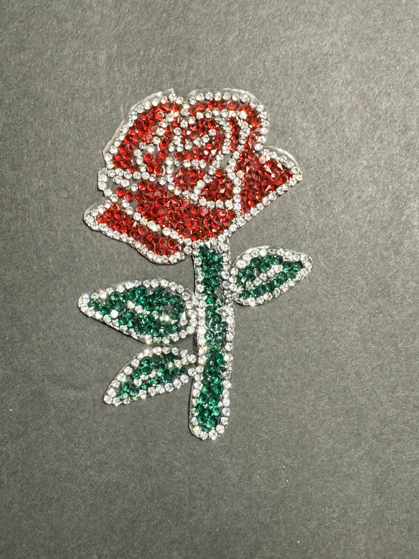 Stone flower w/stem red