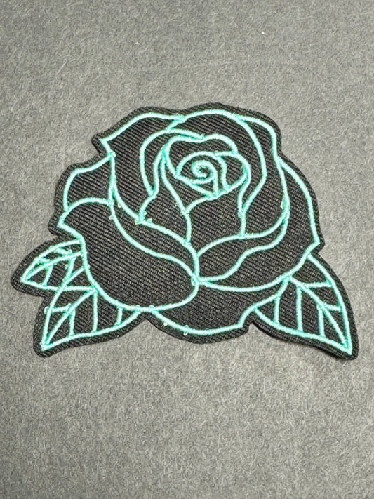 Teal Rose Patch