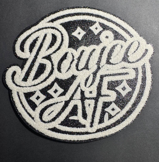 Bougie AF Chenille Patch – Black & White