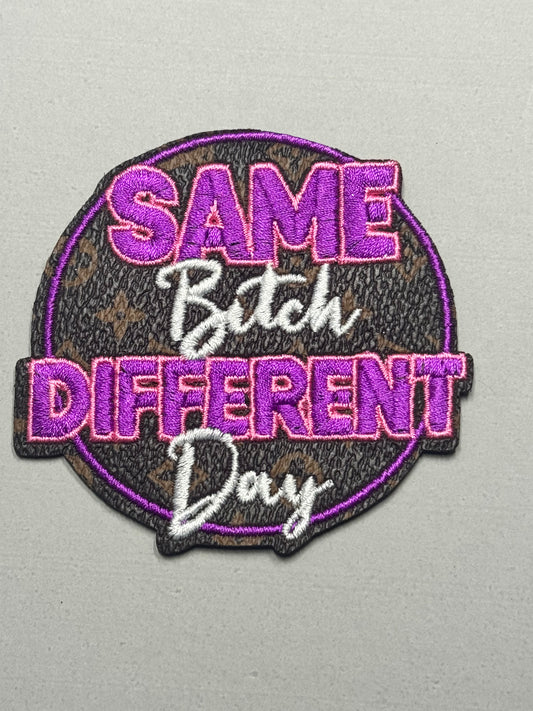 SAME BITCH DIFFERENT DAY LV INSPIRED PURPLE/BLK