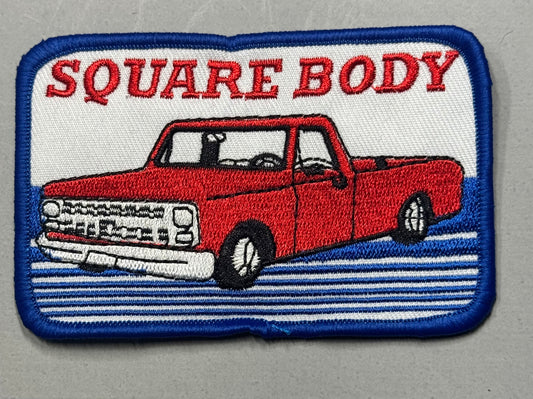 Red Square Body Truck Patch