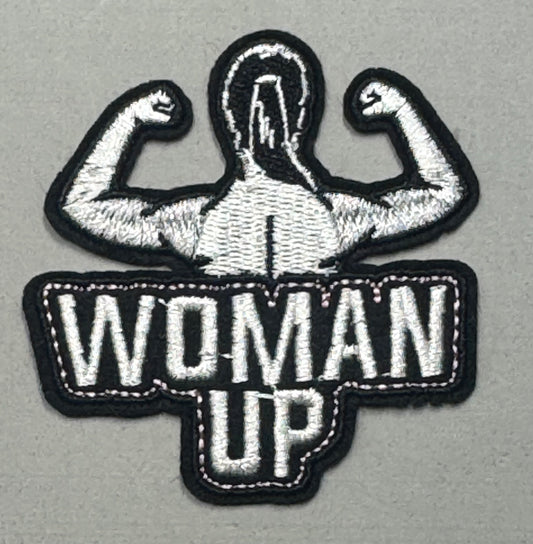 “Woman Up” Flexing Figure Patch