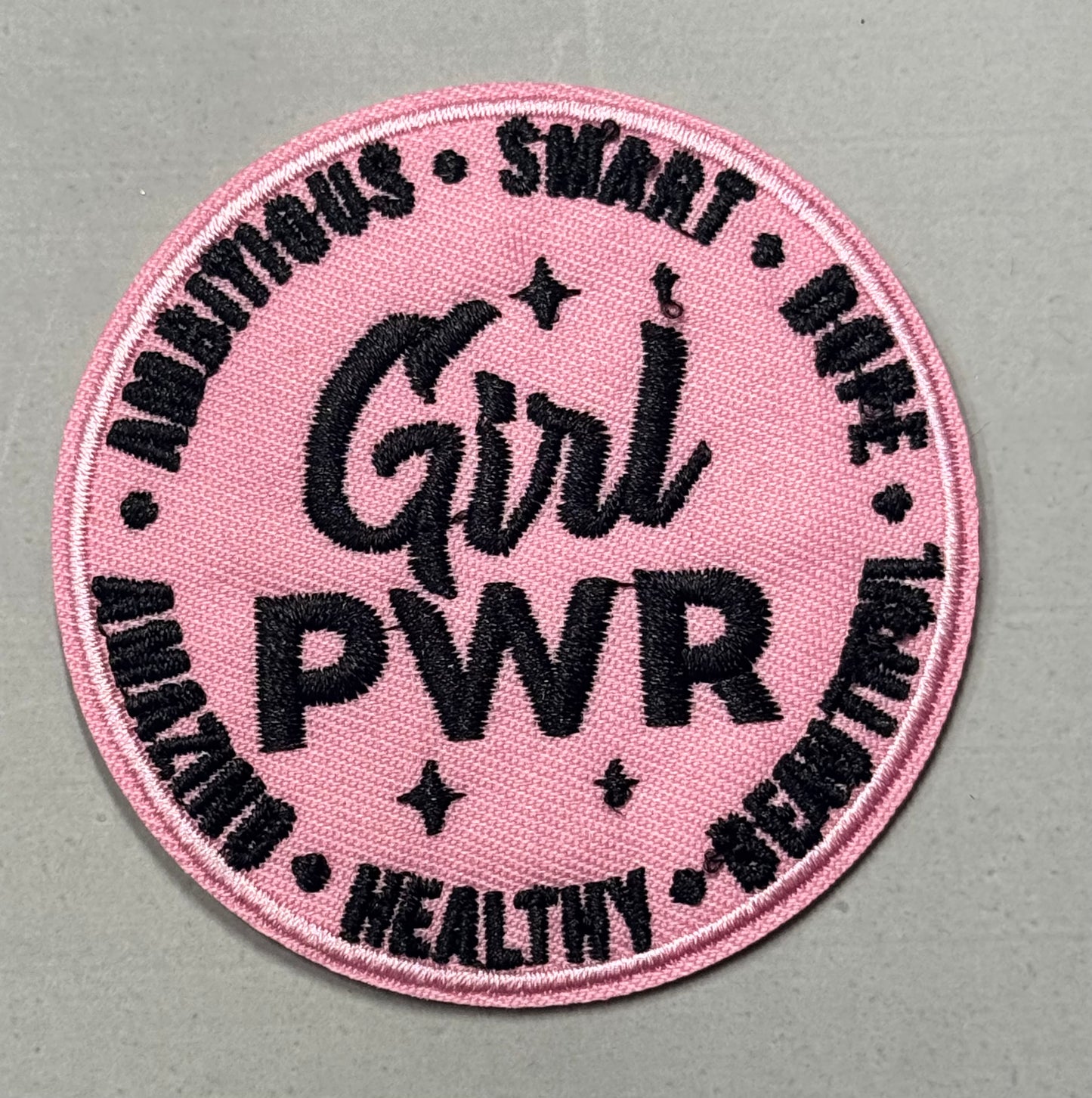 Pink “Girl PWR” Circle Patch