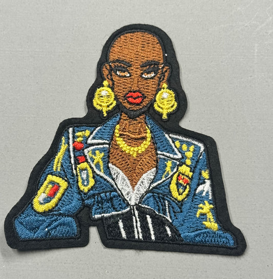 Chic Bald Beauty Jacket Patch